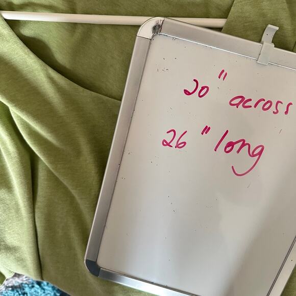 Pure Jill Elliptical Layered Top Womens LARGE PETITE Lagenlook Boho Green Casual - Picture 11 of 11